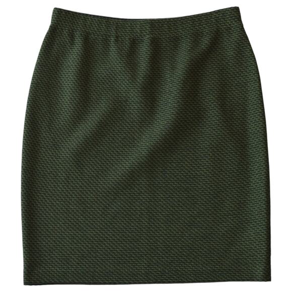 St. John Collection Green Knit Skirt Size 4 Made in USA - Picture 1 of 4
